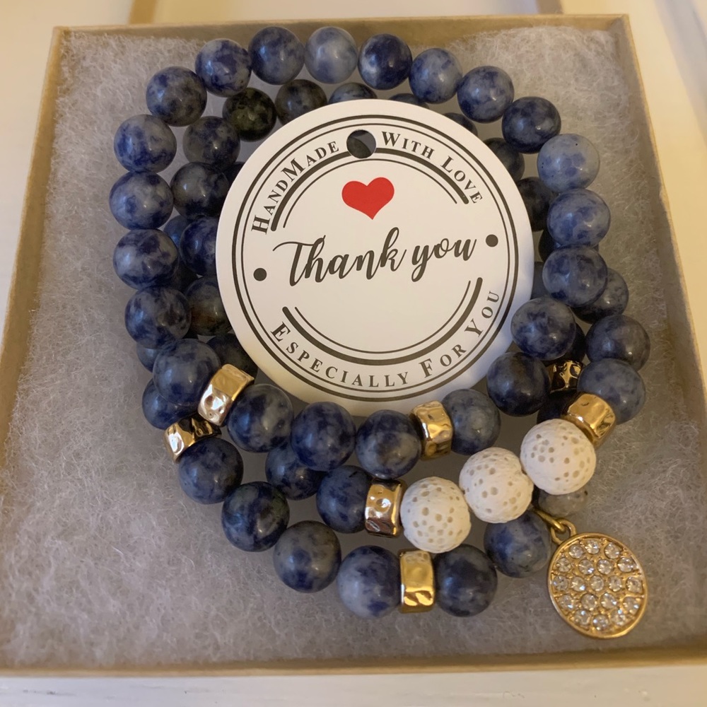 Genuine Sodalite & Lava Rock Diffuser Bracelets